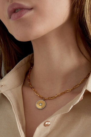 Link necklace with gold/silver detail - gold h5 Picture3